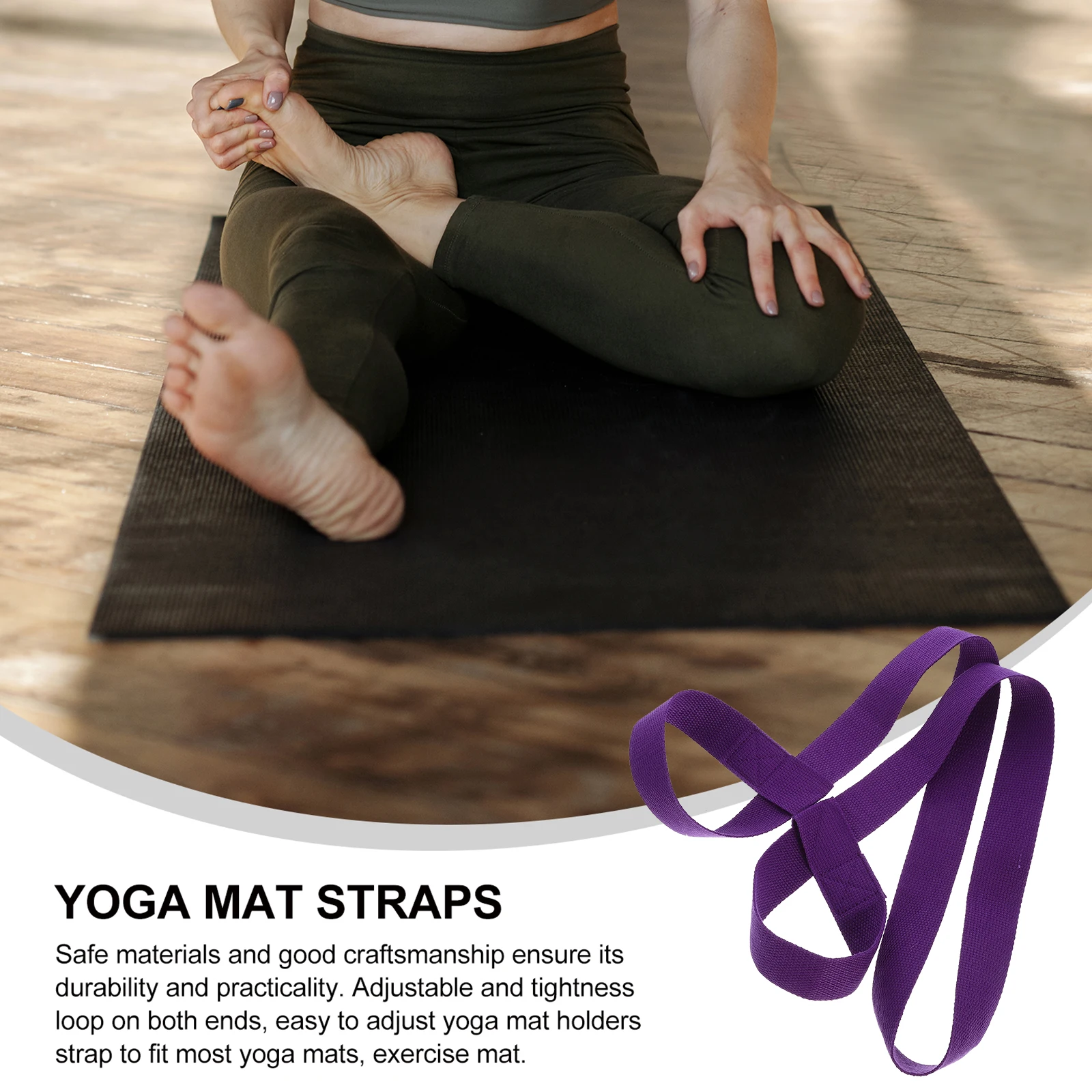 2Pcs Yoga Mat Sling Strap Heavy Duty Adjustable Carrier for Yoga Fitness Pilates Hands-Free Transport Gym Exercise Mat Accessory
2Pcs Yoga Mat Sling Strap Heavy Duty Adjustable Carrier for Yoga Fitness Pilates Hands-Free Transport Gym Exercise Mat Accessory