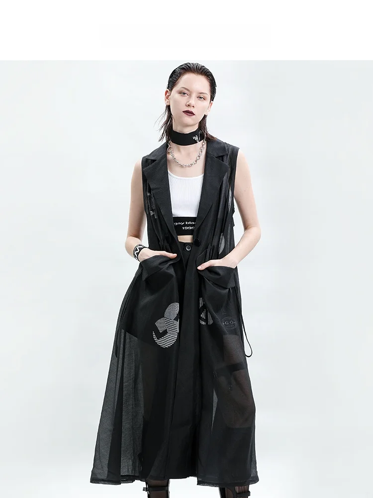 Женский длинный жилет La Pargay, лето 2024, черно-белый, с принтом, повседневный, плиссированный, уличный стиль, из полиэстера, для 25-29 лет
Женский длинный жилет La Pargay, лето 2024, черно-белый, с принтом, повседневный, плиссированный, уличный стиль, из полиэстера, для 25-29 лет