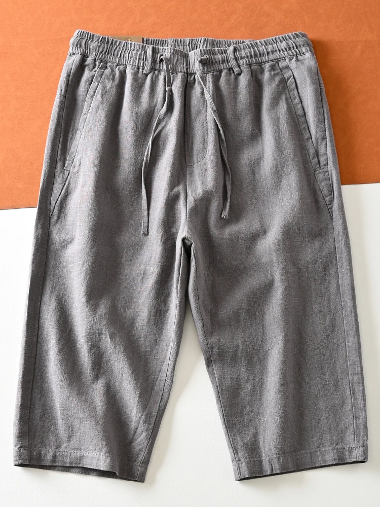Loose Casual Linen Cotton Seven-Foot Pants for Men Summer Fashion Urban Style Color Thin Model Youth Leisure Trousers
Loose Casual Linen Cotton Seven-Foot Pants for Men Summer Fashion Urban Style Color Thin Model Youth Leisure Trousers