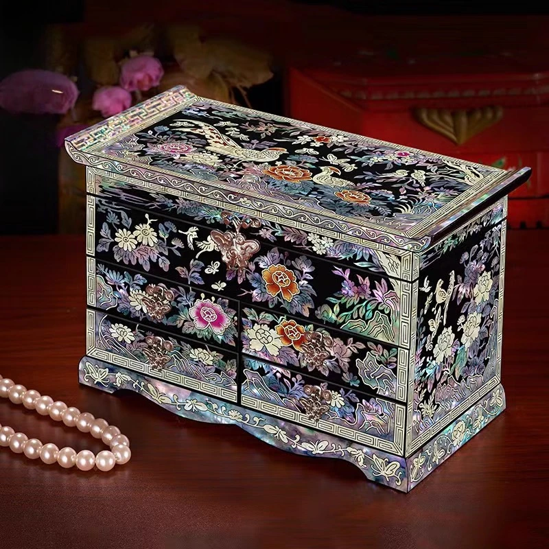 Античная китайская лаковая шкатулка для драгоценностей, просторное деревянное хранилище с перламутром, традиционный свадебный подарок для новорожденных
Античная китайская лаковая шкатулка для драгоценностей, просторное деревянное хранилище с перламутром, традиционный свадебный подарок для новорожденных