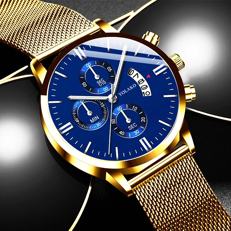 Fashion Mens Watches Luxury Men Stainless Steel Mesh Belt Quartz Wrist Watch Man Business Casual Leather Watch relogio masculino
Fashion Mens Watches Luxury Men Stainless Steel Mesh Belt Quartz Wrist Watch Man Business Casual Leather Watch relogio masculino