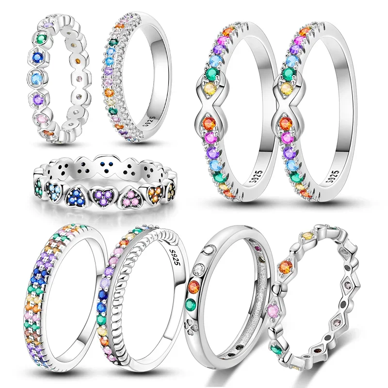 Женское кольцо из серебра 925 пробы, с разноцветными кристаллами
Женское кольцо из серебра 925 пробы, с разноцветными кристаллами