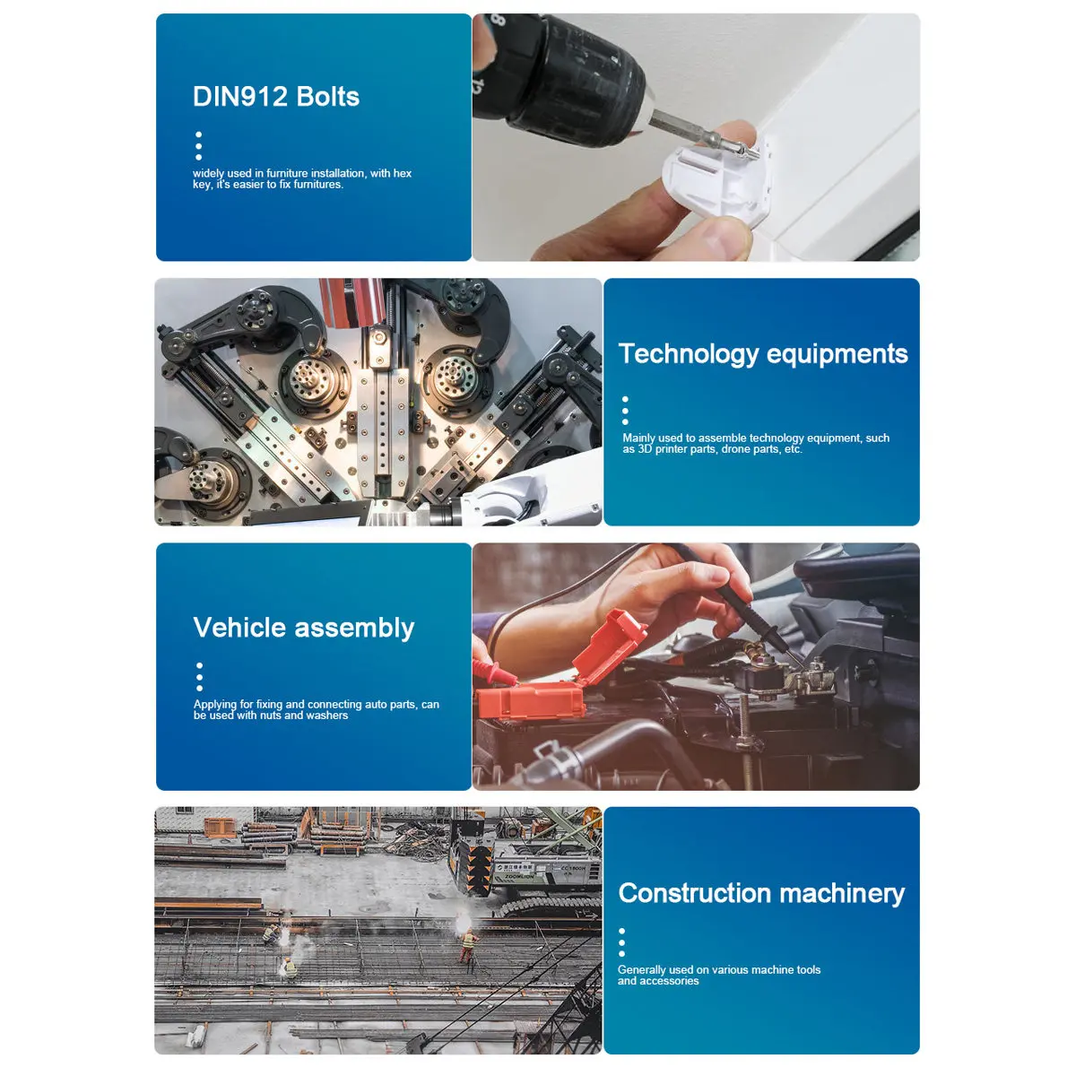 130pcs Stainless Steel Screw Assortment Kit Round Head Hexagon Socket Bolts Machine Fasteners Repair Set Screws Bolts Nuts Kit
130pcs Stainless Steel Screw Assortment Kit Round Head Hexagon Socket Bolts Machine Fasteners Repair Set Screws Bolts Nuts Kit