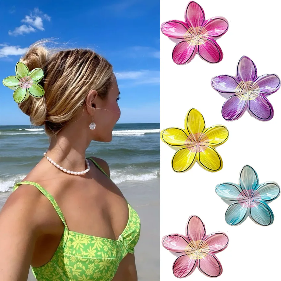 New Sweet Doodle Print Hair Clip Beach Vacation Flower Hair Claws Women Headwear Hairpin Crab Barrette Hair Accessories
New Sweet Doodle Print Hair Clip Beach Vacation Flower Hair Claws Women Headwear Hairpin Crab Barrette Hair Accessories