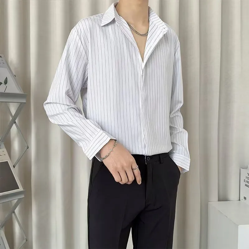 High-Grade Men's Striped Shirt Long Sleeve Vintage PU Leather Summer Resistant to Fading And Deformation College Style Flip C...
High-Grade Men's Striped Shirt Long Sleeve Vintage PU Leather Summer Resistant to Fading And Deformation College Style Flip C...