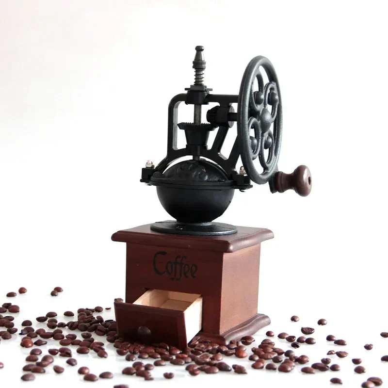 Wood High-quality Manual Coffee Grinder Manual Cast Iron Vintage Handmade Coffee Bean Spices Mini Burr Grinder Kitchen Tools
Wood High-quality Manual Coffee Grinder Manual Cast Iron Vintage Handmade Coffee Bean Spices Mini Burr Grinder Kitchen Tools