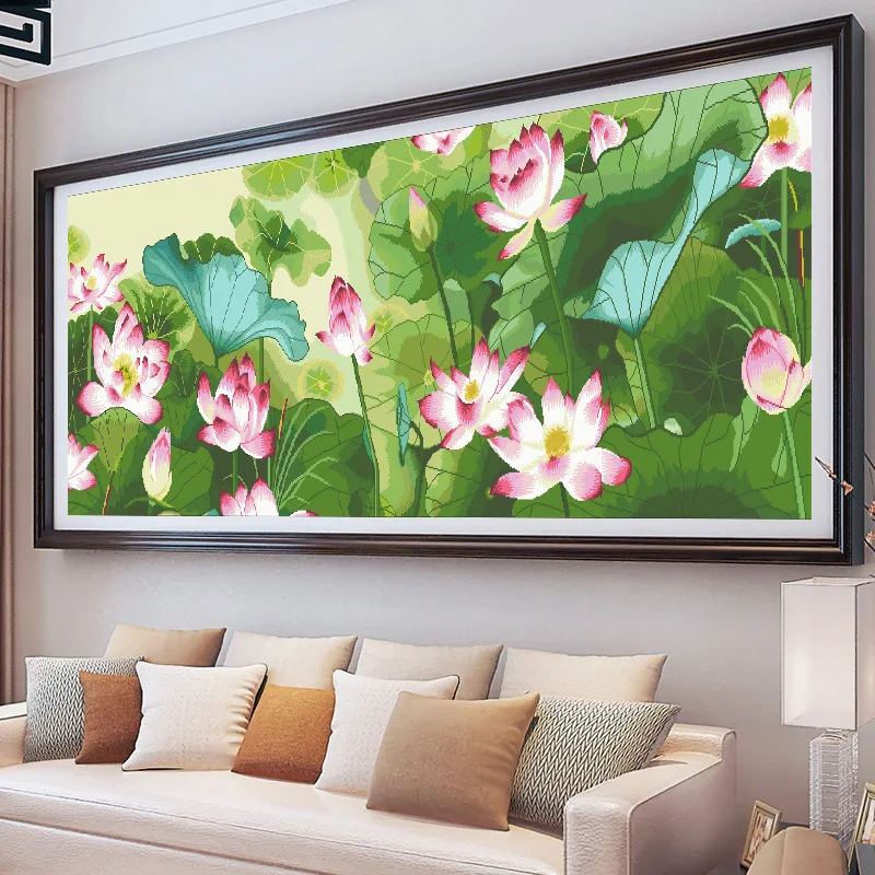 DIY 5D full Diamond Embroidery,Round Diamond 5D Lotus Leaf Living room decoration rhinestone beads Diamond painting
DIY 5D full Diamond Embroidery,Round Diamond 5D Lotus Leaf Living room decoration rhinestone beads Diamond painting