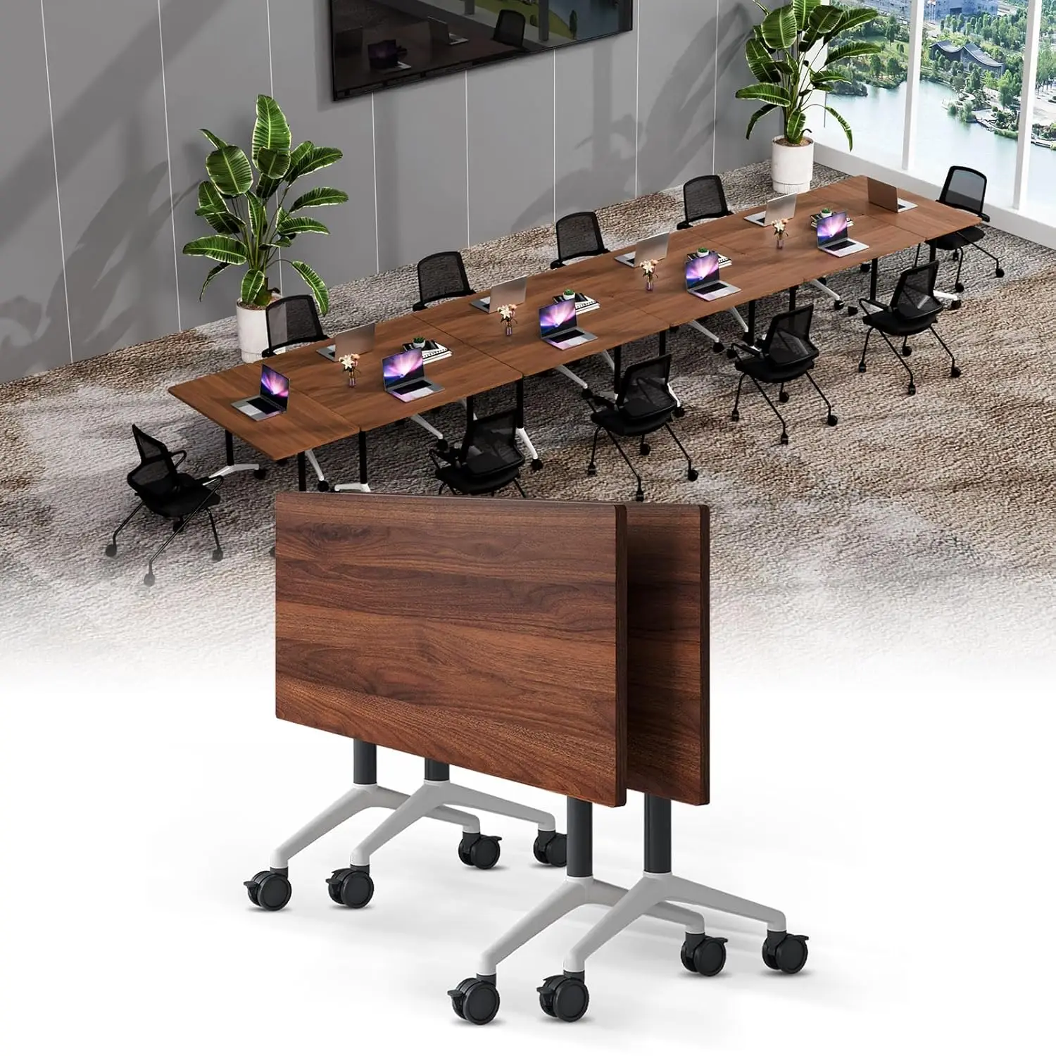 Modern Folding Conference Table Mobile Training Table with Wheels 47.2Inch for 6-12 Person Office School Meeting Seminar, Custom
Modern Folding Conference Table Mobile Training Table with Wheels 47.2Inch for 6-12 Person Office School Meeting Seminar, Custom
