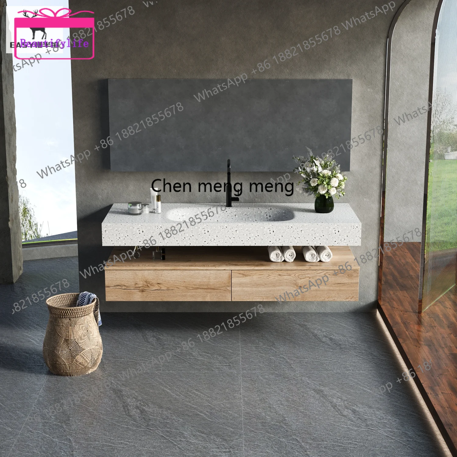 YL Terrazzo bathroom washbasin cabinet washbasin basin integrated combination washbasin bathroom cabinet
YL Terrazzo bathroom washbasin cabinet washbasin basin integrated combination washbasin bathroom cabinet