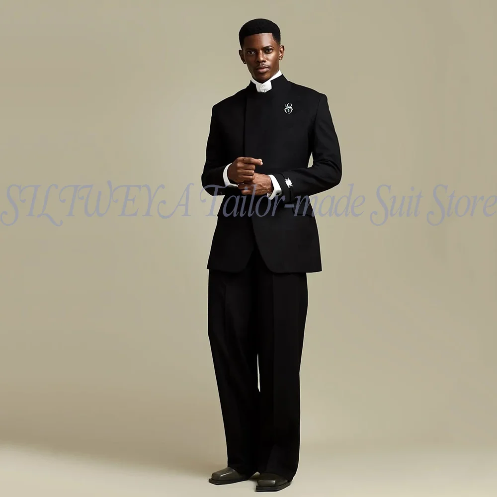 Luxury Black 2 Pieces Business Casual Fashion Trousers Formal Best Men Wedding Groom Wear Blazer Set Tuxedos Trajes De Hombre
Luxury Black 2 Pieces Business Casual Fashion Trousers Formal Best Men Wedding Groom Wear Blazer Set Tuxedos Trajes De Hombre