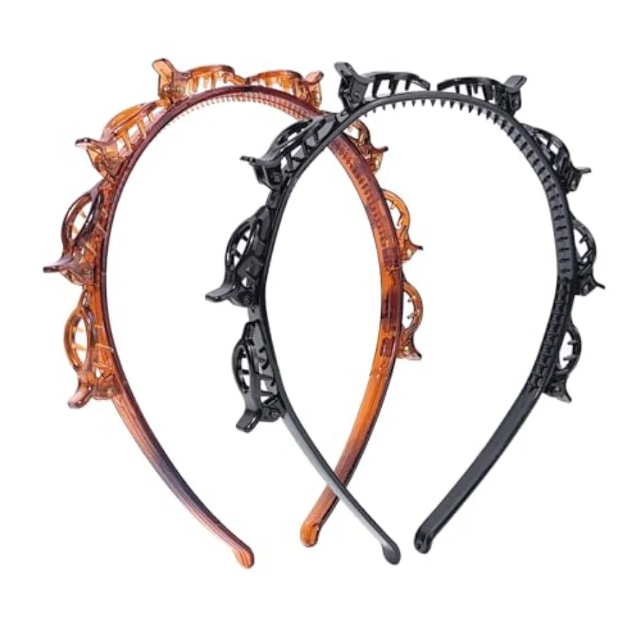 2 Pack Clip Headband for Twisty Bangs, 90s Hair Accessories for Women with 8 Mini Clips, Braided Hair Clip Headbands for Y2K Fa
2 Pack Clip Headband for Twisty Bangs, 90s Hair Accessories for Women with 8 Mini Clips, Braided Hair Clip Headbands for Y2K Fa