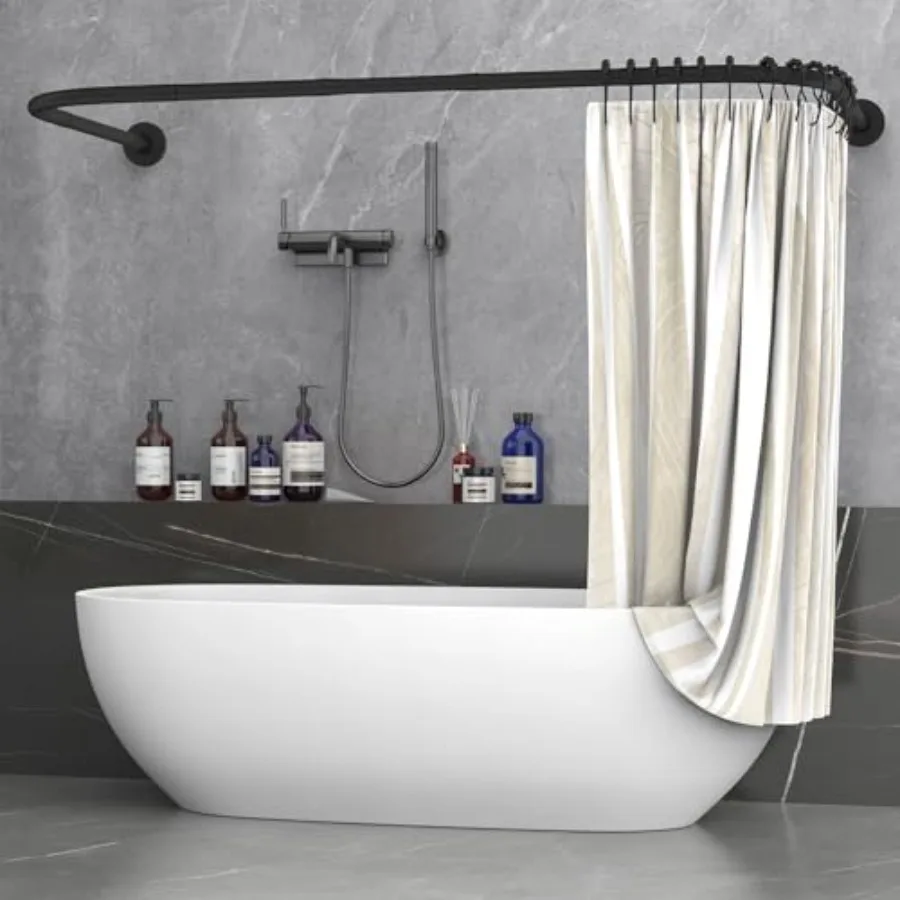 Shower curtain rod U/L shapd 29.5"x 59"-75" x29.5" adjustable shower curtain rod never rusts curved shower curtain rod for bedr
Shower curtain rod U/L shapd 29.5"x 59"-75" x29.5" adjustable shower curtain rod never rusts curved shower curtain rod for bedr