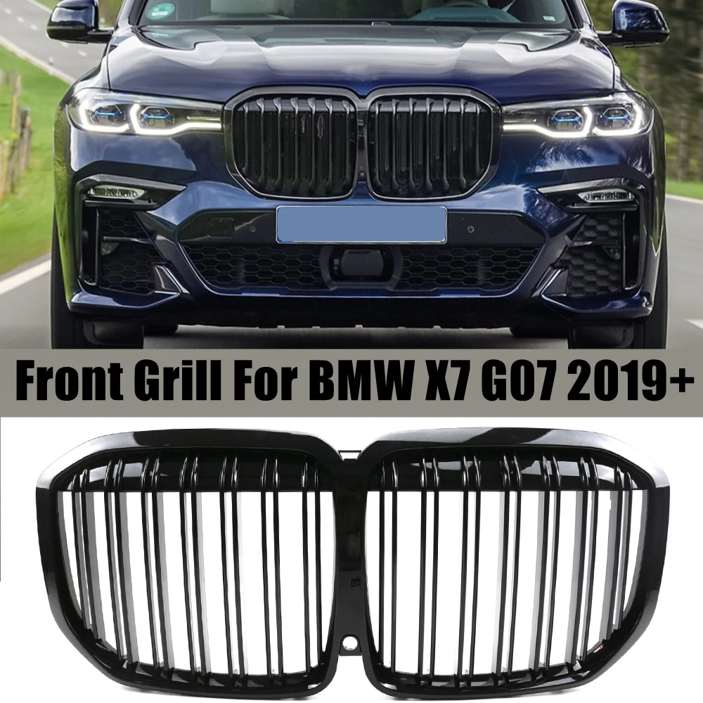 For BMW X7 G07 2019+ Front Hood Kidney Grille Bumper Racing Grills Double Line Glossy Black Replacement Part Car Accessories
For BMW X7 G07 2019+ Front Hood Kidney Grille Bumper Racing Grills Double Line Glossy Black Replacement Part Car Accessories