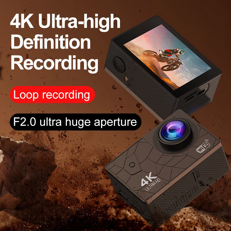 Action camera 4k Ultra Remote control IP68 sport cam for Diving 1080p Camera WlFl 120° H.264 Selfie Photograph for Android lOs
Action camera 4k Ultra Remote control IP68 sport cam for Diving 1080p Camera WlFl 120° H.264 Selfie Photograph for Android lOs