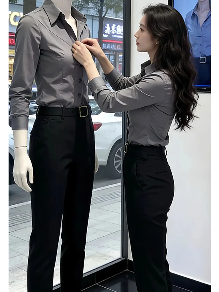 Slim Fit Casual Style Women's Shirt Button up Collar Commute Workwear Spring Autumn New Arrival Single Button Elegant Top
Slim Fit Casual Style Women's Shirt Button up Collar Commute Workwear Spring Autumn New Arrival Single Button Elegant Top