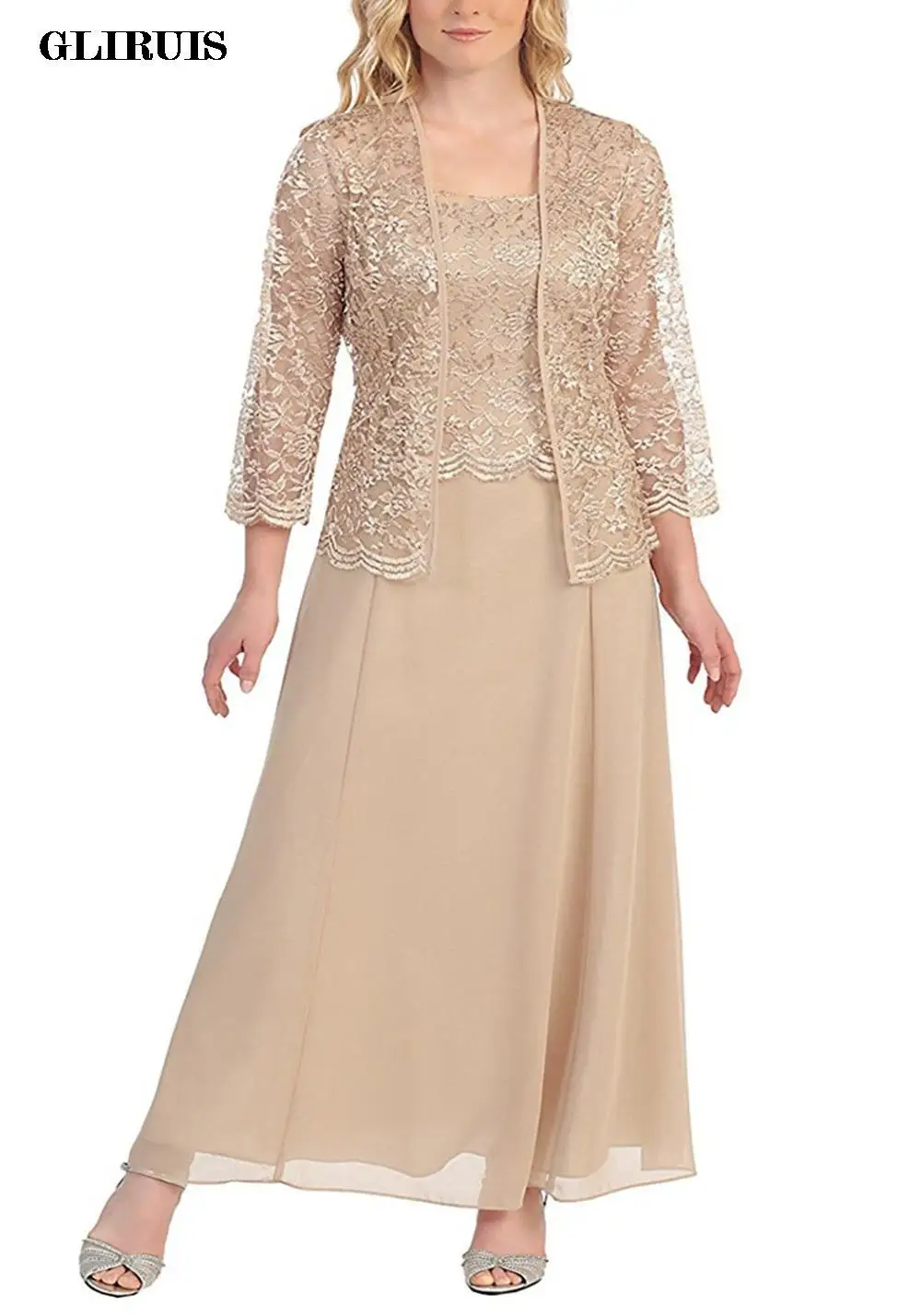 Mother of the Bride Dresses With Jacket Ankle Length Lace Chiffon Wedding Guest Dress Evening Gown
Mother of the Bride Dresses With Jacket Ankle Length Lace Chiffon Wedding Guest Dress Evening Gown