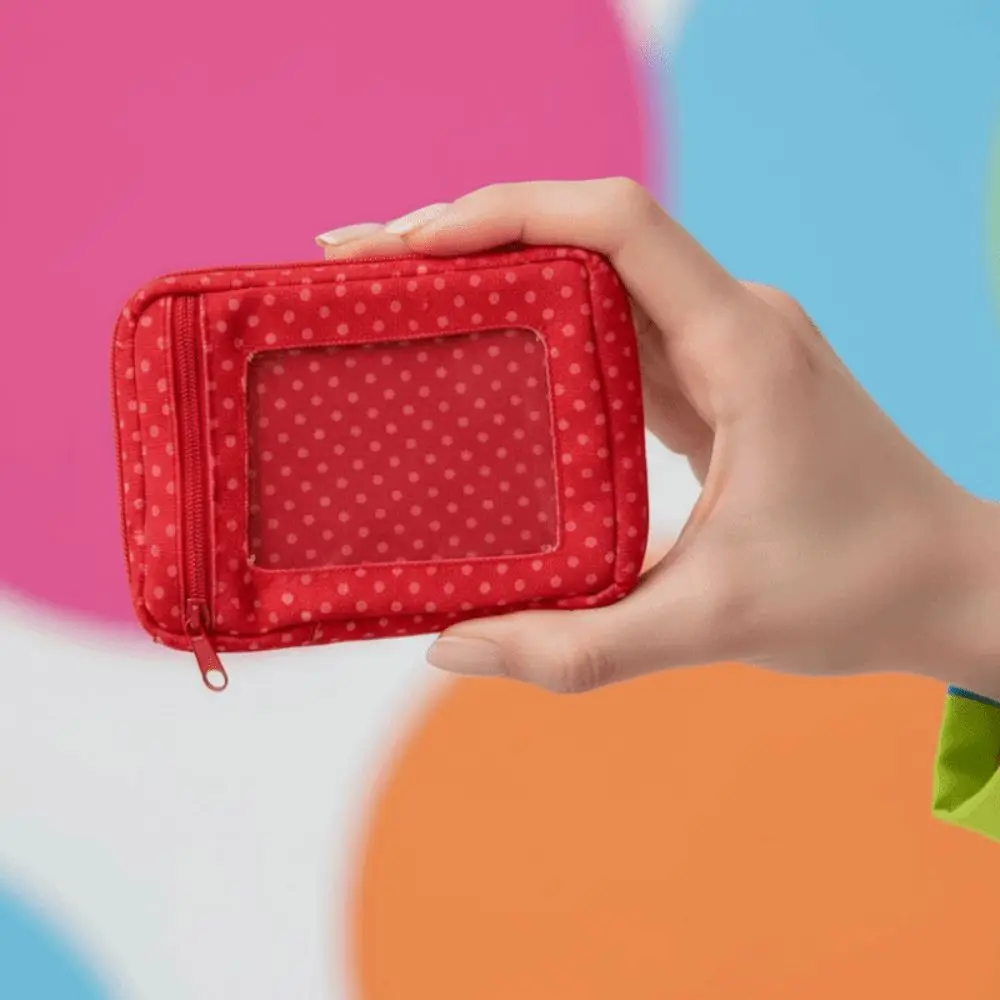 Red Polka Dot Coin Purse Retro Style Canvas Fabric Photocard Holder Lightweight Washable Clear Window Pouch Fans
Red Polka Dot Coin Purse Retro Style Canvas Fabric Photocard Holder Lightweight Washable Clear Window Pouch Fans