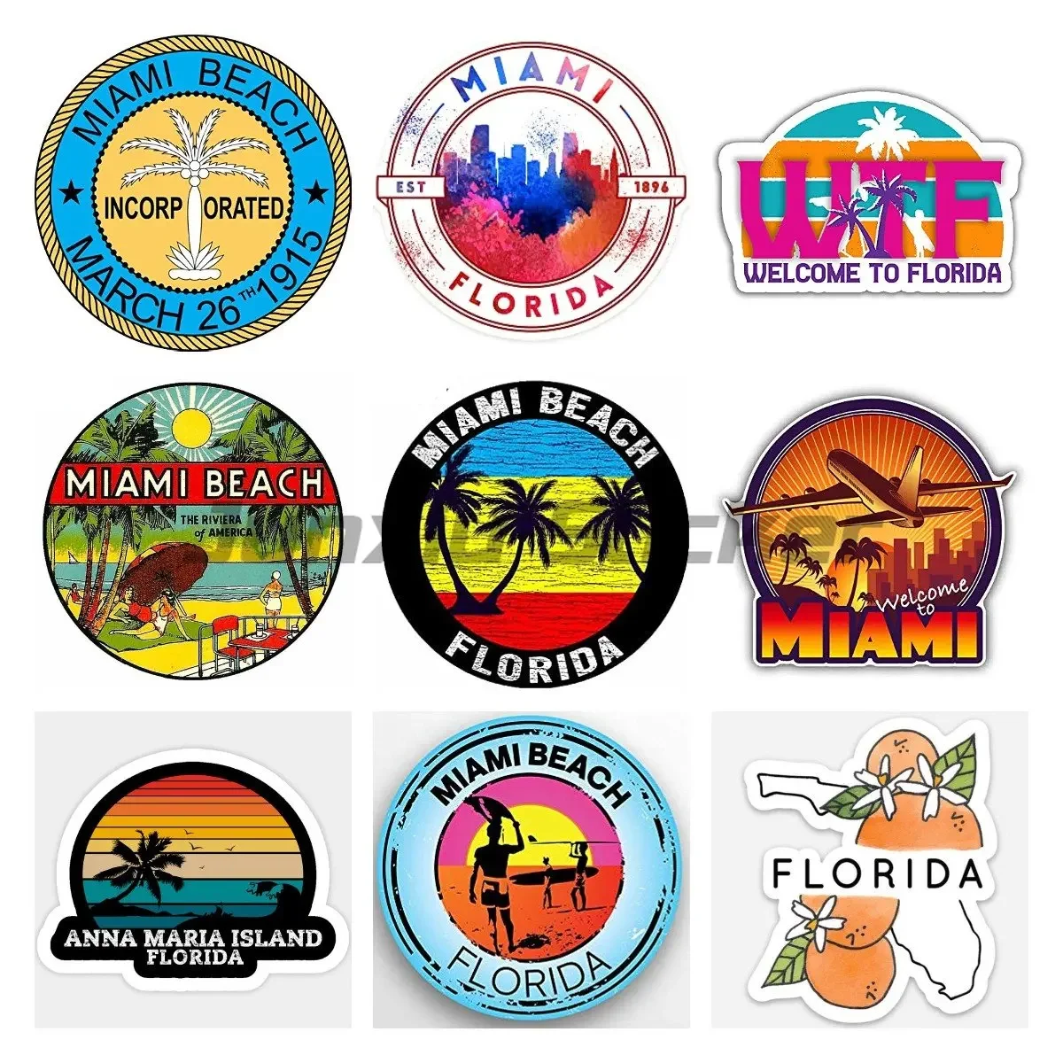 Car Styling Miami Florida Flag City Seal Car Sticker Round Florida Decal Truck Laptop Helmet Trunk Bicycle Vinyl Car Accessories
Car Styling Miami Florida Flag City Seal Car Sticker Round Florida Decal Truck Laptop Helmet Trunk Bicycle Vinyl Car Accessories