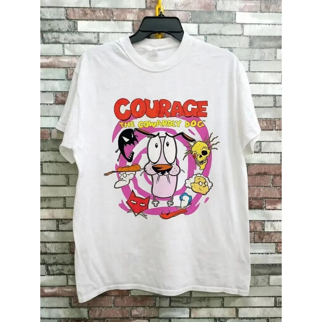 Courage The Cowardly Dog Cartoon Graphic Tee Vintage Retro O-Neck T-Shirt Unisex Short Sleeve Cotton
Courage The Cowardly Dog Cartoon Graphic Tee Vintage Retro O-Neck T-Shirt Unisex Short Sleeve Cotton
