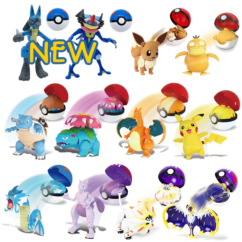 Pokemon Original Figures Pokeball Pikachu Charizard Gyarados Lucario Solgaleo Blastoise Lunala Eevee Toys for Christmas Gift
Pokemon Original Figures Pokeball Pikachu Charizard Gyarados Lucario Solgaleo Blastoise Lunala Eevee Toys for Christmas Gift