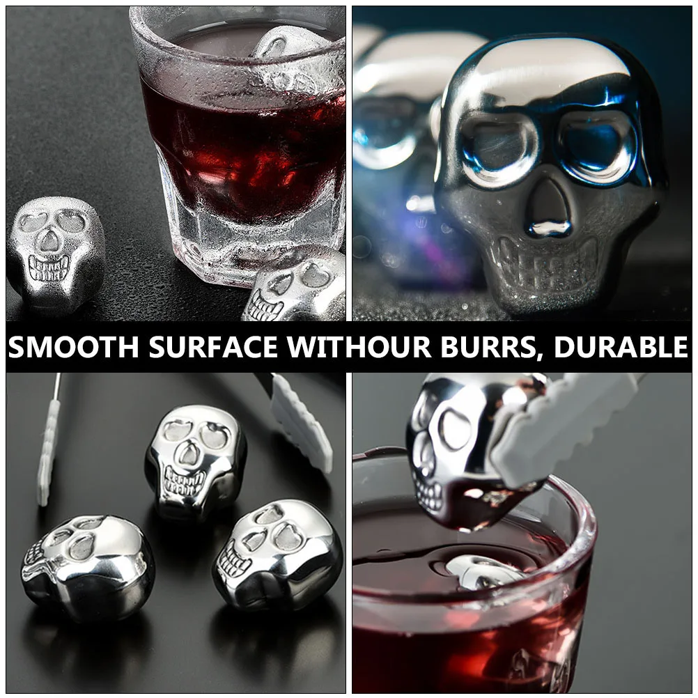 3 pcs Stainless Cubes Reusable Whiskey Cooler Skull Shaped Cooler Home Bar Tool Smooth Reusable Ice Cubes Surface
3 pcs Stainless Cubes Reusable Whiskey Cooler Skull Shaped Cooler Home Bar Tool Smooth Reusable Ice Cubes Surface