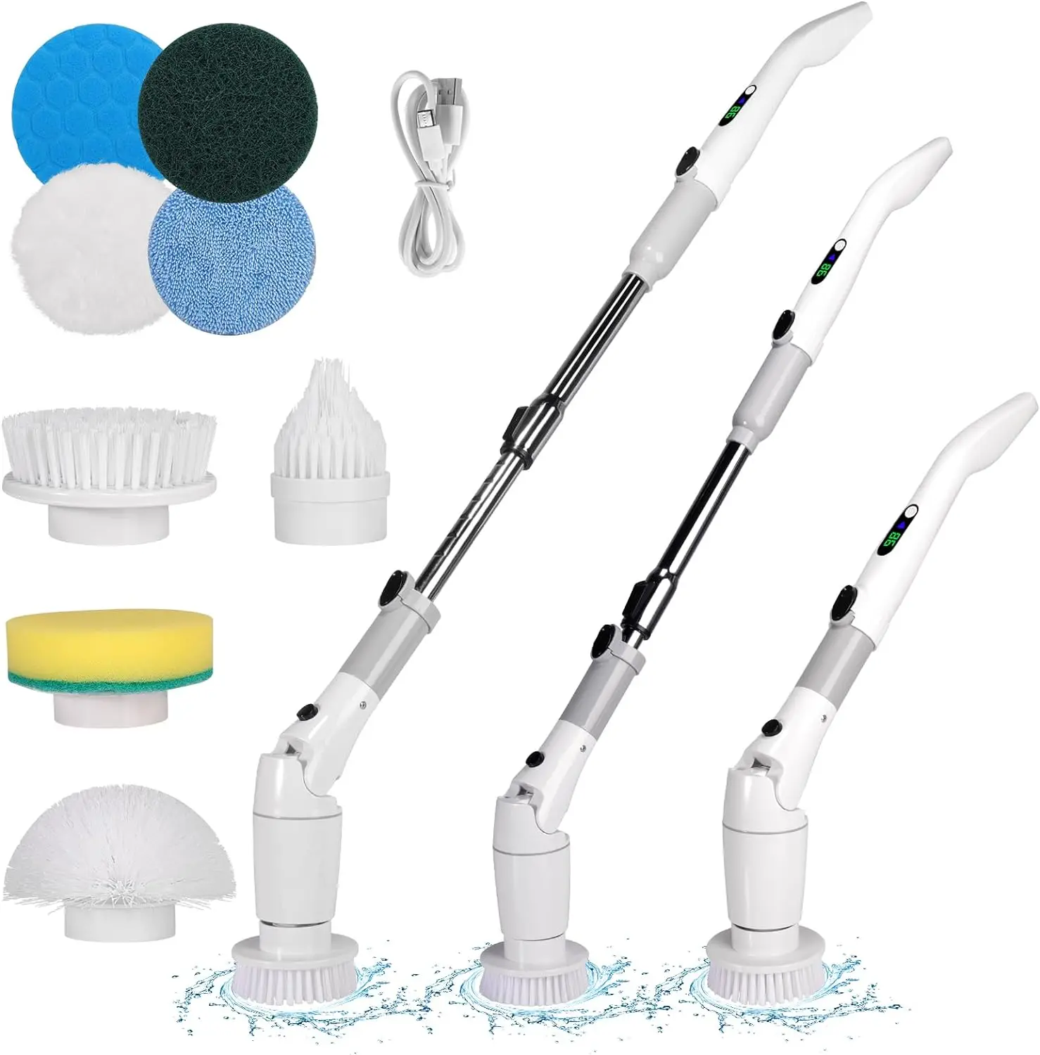 Electric Spin Cleaner Kitchen Bathroom Sink Cleaning Gadget 8-in-1 Bathtub Tile Brush Wireless Electric Cleaning Brush
Electric Spin Cleaner Kitchen Bathroom Sink Cleaning Gadget 8-in-1 Bathtub Tile Brush Wireless Electric Cleaning Brush
