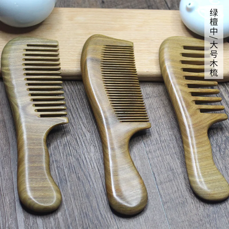 Green Sandalwood Comb Jade Sandalwood Large Comb Carved Comb Household Portable Wooden Comb Gift Wooden Comb Wholesale Manufactu
Green Sandalwood Comb Jade Sandalwood Large Comb Carved Comb Household Portable Wooden Comb Gift Wooden Comb Wholesale Manufactu