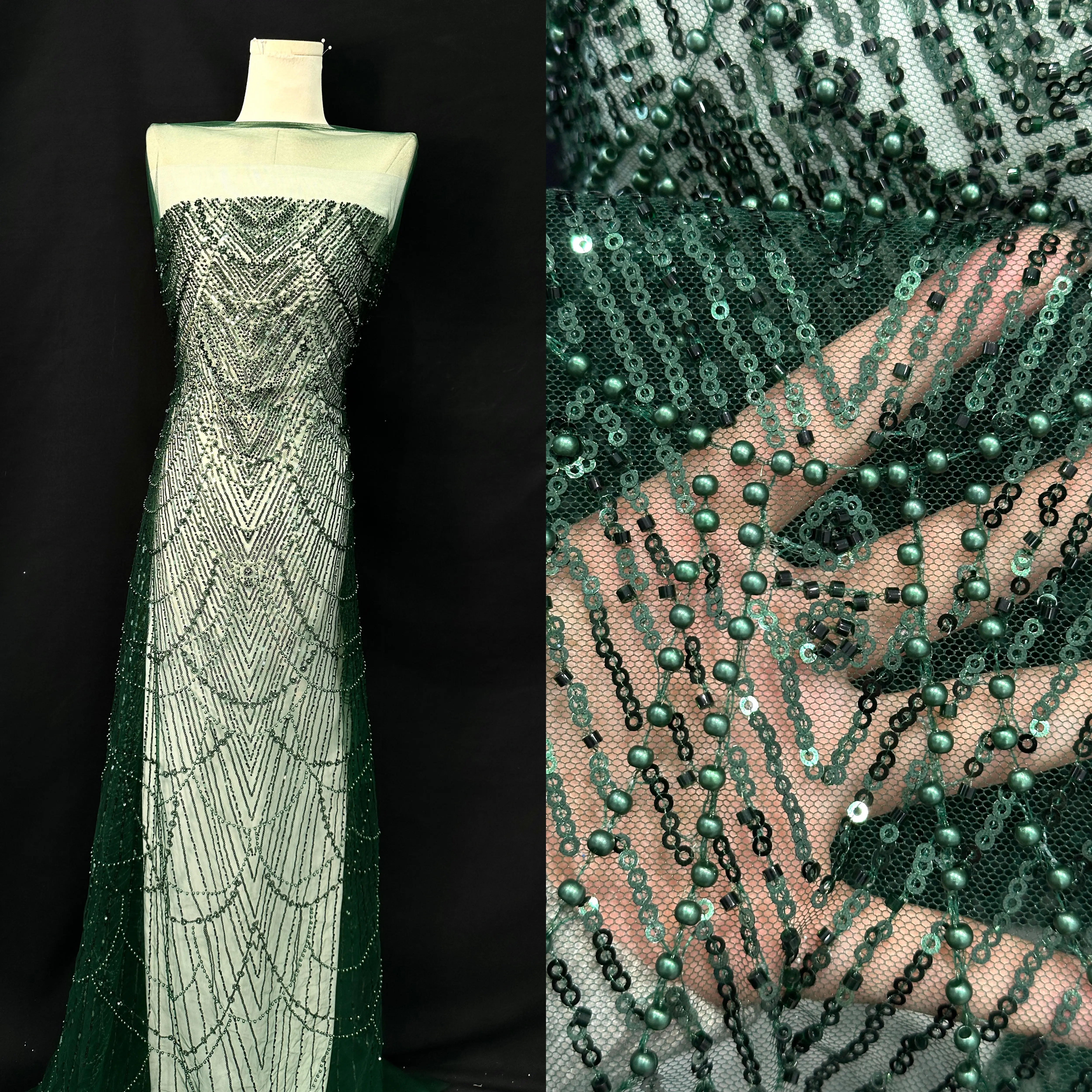 2025 African Sequins Beads Fabric For Women Wedding Dresses Nigerian Sewing Embroidery Tulle 5 Yards
2025 African Sequins Beads Fabric For Women Wedding Dresses Nigerian Sewing Embroidery Tulle 5 Yards