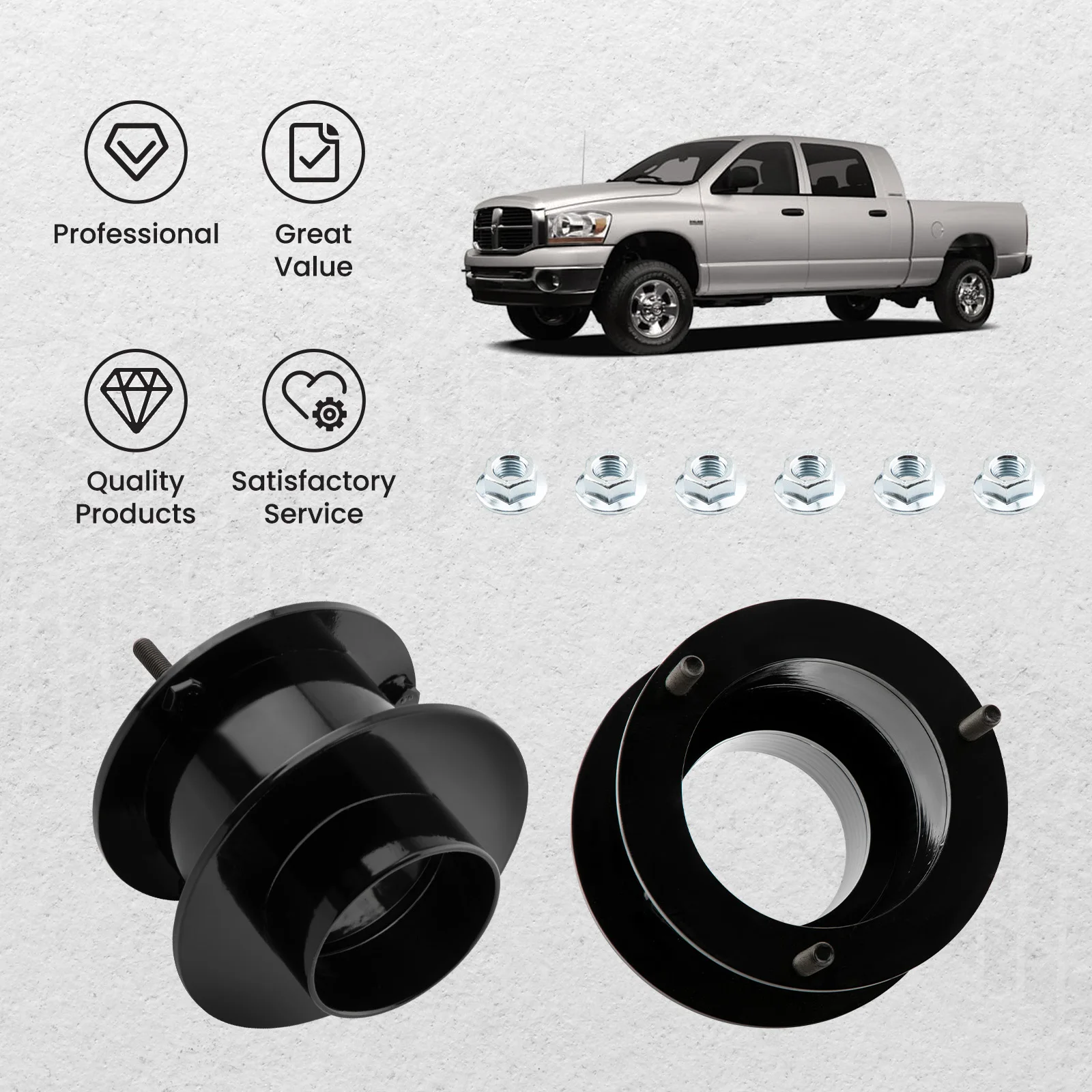 3.5" Front Lift Kit For Dodge Ram 3500 4WD 1994-2012 Coil Spring Spacers Front Lift Leveling Kit
3.5" Front Lift Kit For Dodge Ram 3500 4WD 1994-2012 Coil Spring Spacers Front Lift Leveling Kit