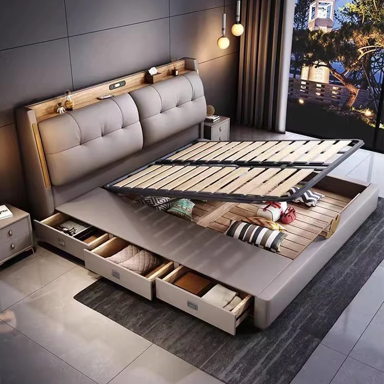 !@Factory Price Light Luxury Double Queen Bed King Size Bedroom Up-Holstered Soft Leather Factory Direct Wedding Bed
!@Factory Price Light Luxury Double Queen Bed King Size Bedroom Up-Holstered Soft Leather Factory Direct Wedding Bed
