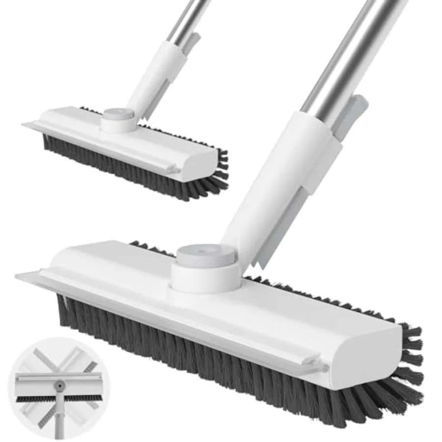 Floor Scrub Brush with Long Handle, 3 in 1 Scrape and Heavy-Duty Stiff Bristle Scrubber Brush for Cleaning Shower Bathroom, Pat
Floor Scrub Brush with Long Handle, 3 in 1 Scrape and Heavy-Duty Stiff Bristle Scrubber Brush for Cleaning Shower Bathroom, Pat
