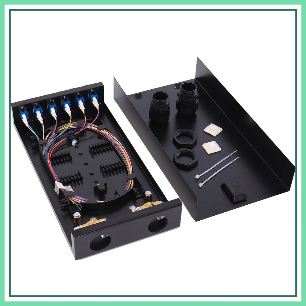 12 Port Wall Mount Fiber Enclosure with Spool, 6 Duplex LC-UPC Single Mode OS1 Kit, 1m Pigtail
12 Port Wall Mount Fiber Enclosure with Spool, 6 Duplex LC-UPC Single Mode OS1 Kit, 1m Pigtail