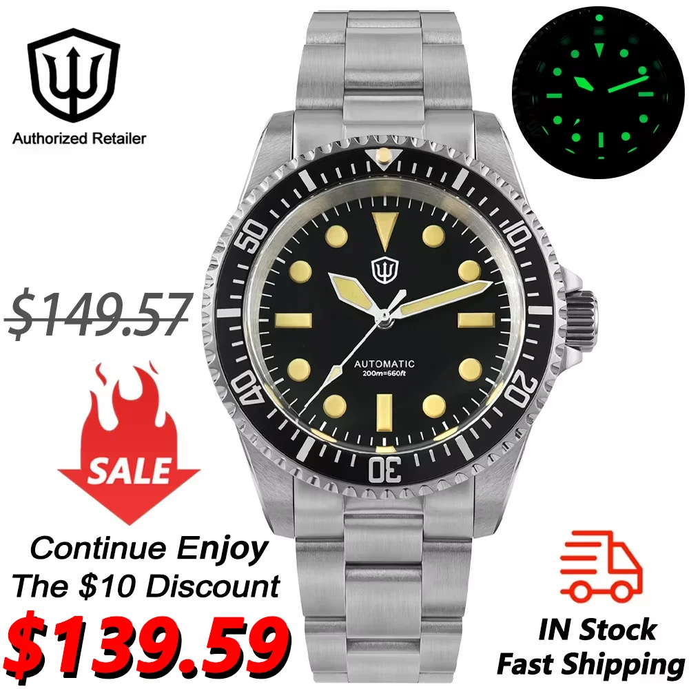 Часы Watchdives WD5513 V2 NH38 с автоматическим механизмом и сапфировым стеклом, 20 бар, водонепроницаемые, C3, светящиеся, 38 мм, винтажные часы
Часы Watchdives WD5513 V2 NH38 с автоматическим механизмом и сапфировым стеклом, 20 бар, водонепроницаемые, C3, светящиеся, 38 мм, винтажные часы