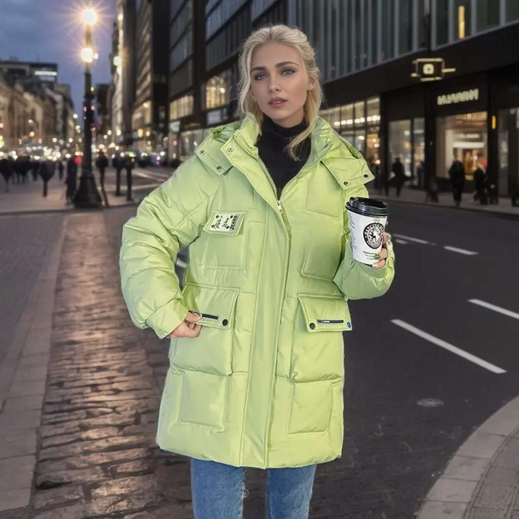 Women's Mid-Length down Cotton-Padded Coat Korean Style Loose Thick Windproof Warm Western Style Winter Outerwear
Women's Mid-Length down Cotton-Padded Coat Korean Style Loose Thick Windproof Warm Western Style Winter Outerwear