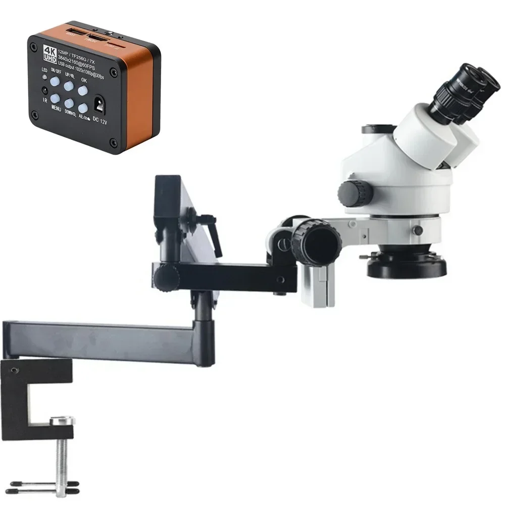 Real 4K UHD 60FPS HDMI USB Camera Stereo Trinocular 3.5X-90X Simul Focal Microscope Articulating Arm Stand for Repair Soldering
Real 4K UHD 60FPS HDMI USB Camera Stereo Trinocular 3.5X-90X Simul Focal Microscope Articulating Arm Stand for Repair Soldering