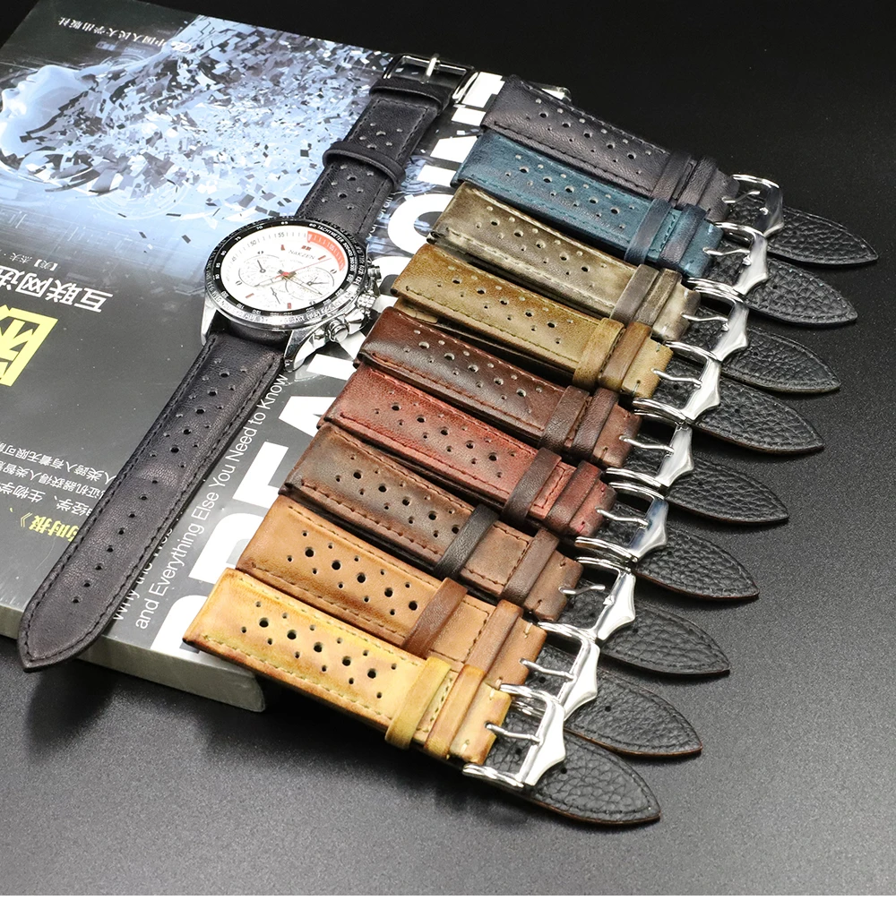 Vintage Handmade Gradient Genuine Leather Watch Band Black Blue Brown Blue 18mm 20mm 22mm 24m Watch Strap Premium Strap for Men
Vintage Handmade Gradient Genuine Leather Watch Band Black Blue Brown Blue 18mm 20mm 22mm 24m Watch Strap Premium Strap for Men