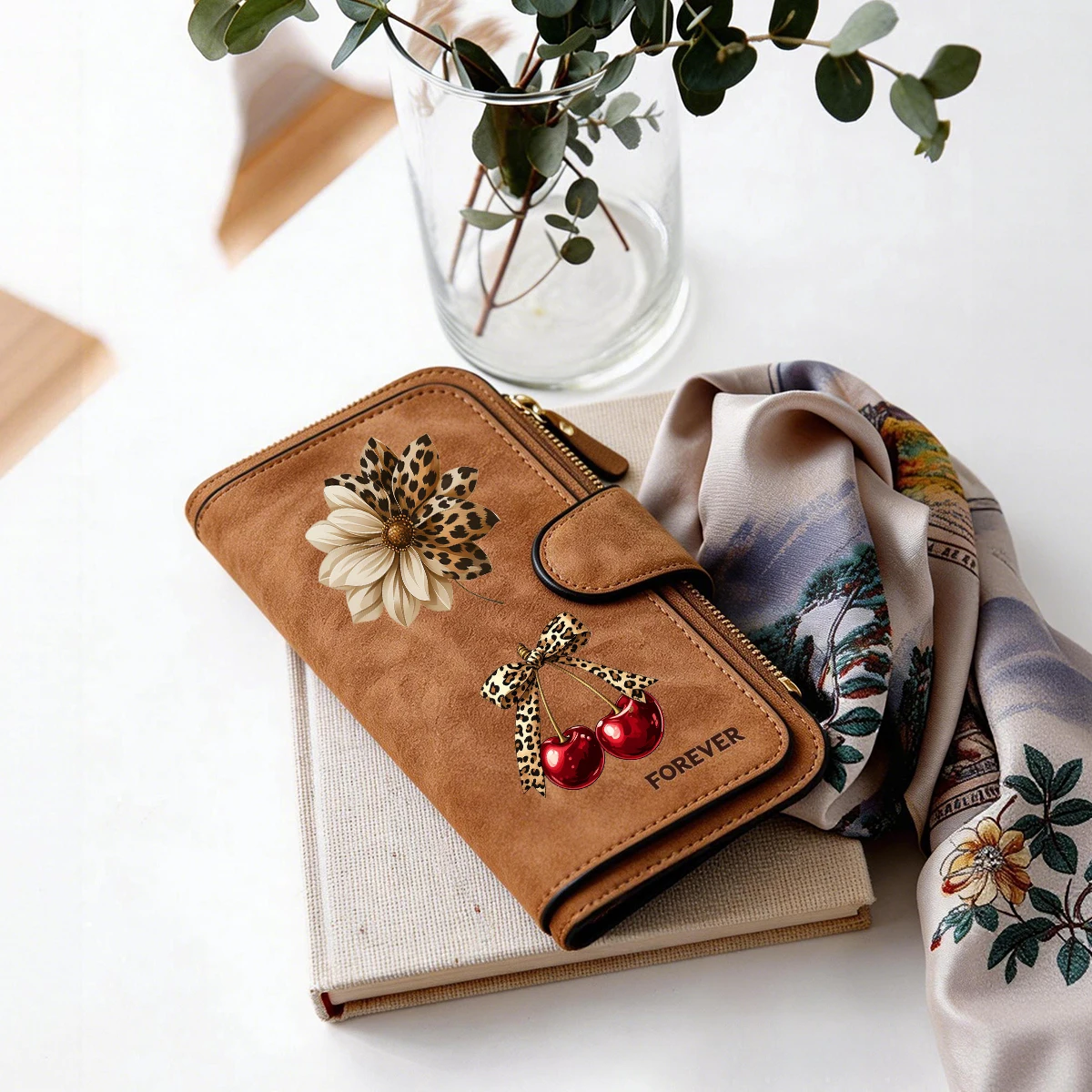 Cherry Leopard Bow Flower Women Long Zipper Wallet Buckle Handbags Coin Purse Soft PU Multi-Card Holder Large Capacity Bag
Cherry Leopard Bow Flower Women Long Zipper Wallet Buckle Handbags Coin Purse Soft PU Multi-Card Holder Large Capacity Bag