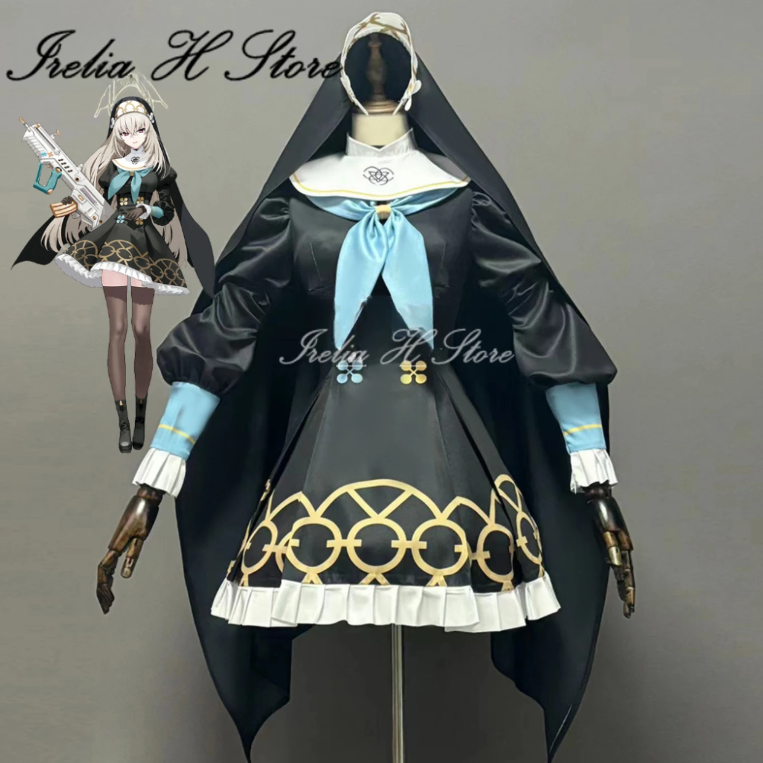 Irelia H Blue Archive Utazumi Sakurako Косплей Костюм женское школьное платье монахини женское
Irelia H Blue Archive Utazumi Sakurako Косплей Костюм женское школьное платье монахини женское