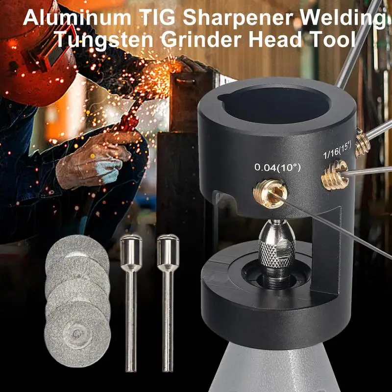 Electrode Sharpener Grinder Tool Aluminum Tungsten Electrode Grinder Tig Welding Head Tool With 2 Connecting Rods And 4 Grinding
Electrode Sharpener Grinder Tool Aluminum Tungsten Electrode Grinder Tig Welding Head Tool With 2 Connecting Rods And 4 Grinding