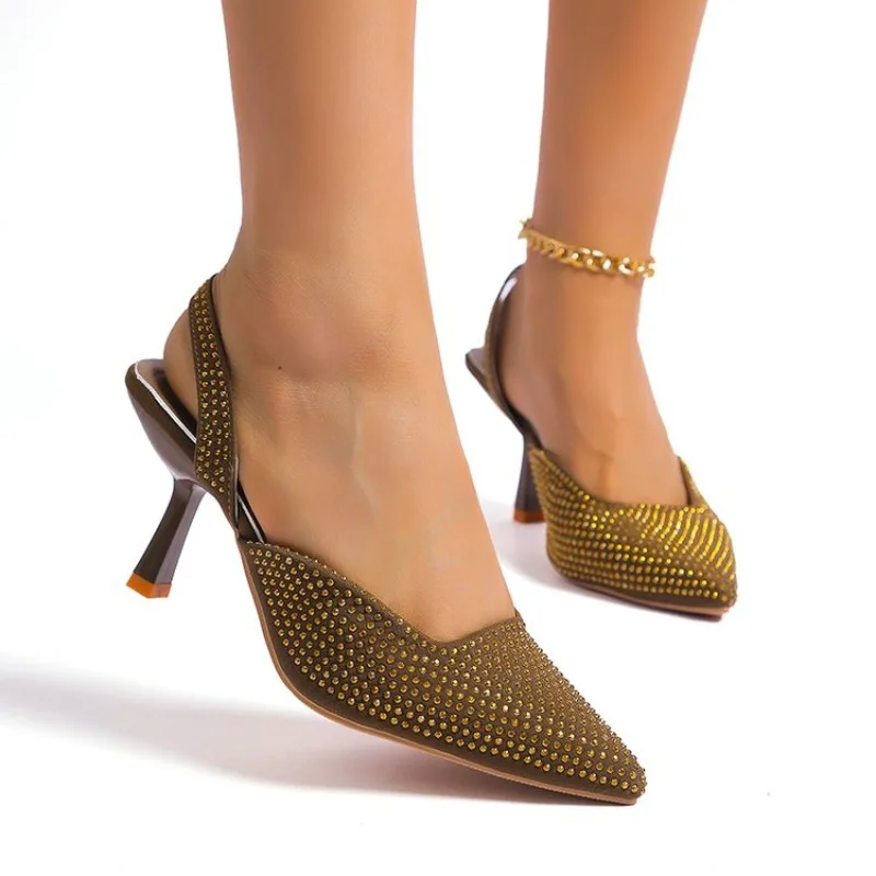 Summer Women's Sandals New Spring Sandals Elegant Women's High Heels Pointed Toe Back High Heels Fashion Women's Shoes Sandals
Summer Women's Sandals New Spring Sandals Elegant Women's High Heels Pointed Toe Back High Heels Fashion Women's Shoes Sandals