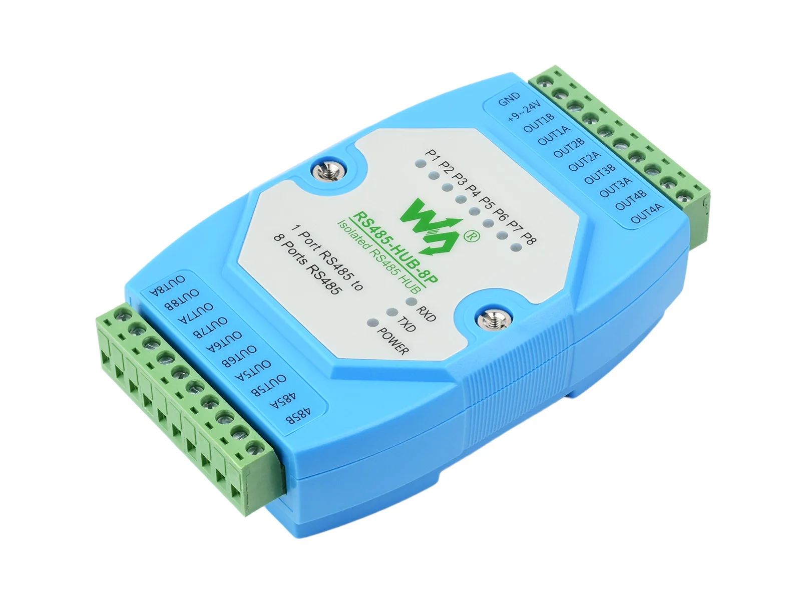RS485-HUB-8P,Industrial-Grade Isolated 8-Ch RS485 Hub, Rail-Mount Support, Wide Baud Rate Range
RS485-HUB-8P,Industrial-Grade Isolated 8-Ch RS485 Hub, Rail-Mount Support, Wide Baud Rate Range