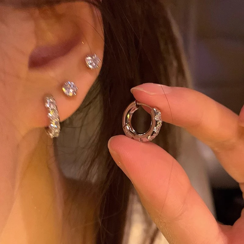 4Pcs/set Fashion Exquisite Crystal Zircon Hoop Earrings For Women Girls Daily Stud Earring Y2K Accessories Jewelry Gifts
4Pcs/set Fashion Exquisite Crystal Zircon Hoop Earrings For Women Girls Daily Stud Earring Y2K Accessories Jewelry Gifts