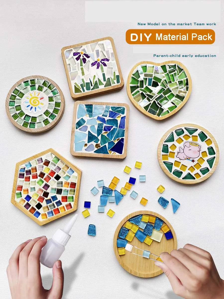Children's Handmade Art DIY Mosaic Coaster Cup Mat Bottom Bamboo Pad Material Package Insulation Pad Patch Collage Festival Gift
Children's Handmade Art DIY Mosaic Coaster Cup Mat Bottom Bamboo Pad Material Package Insulation Pad Patch Collage Festival Gift