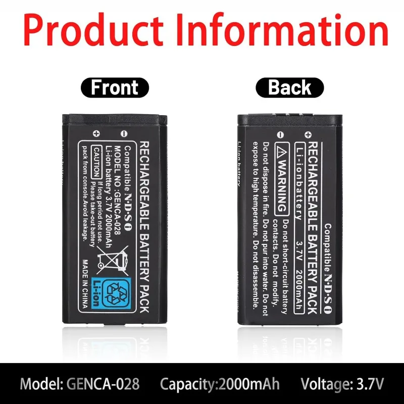 Аккумулятор TWL-003 для игровой консоли 3.7V 2000mAh, перезаряжаемая батарея для Nintendo NDSi, встроенные батареи для игровых консолей
Аккумулятор TWL-003 для игровой консоли 3.7V 2000mAh, перезаряжаемая батарея для Nintendo NDSi, встроенные батареи для игровых консолей