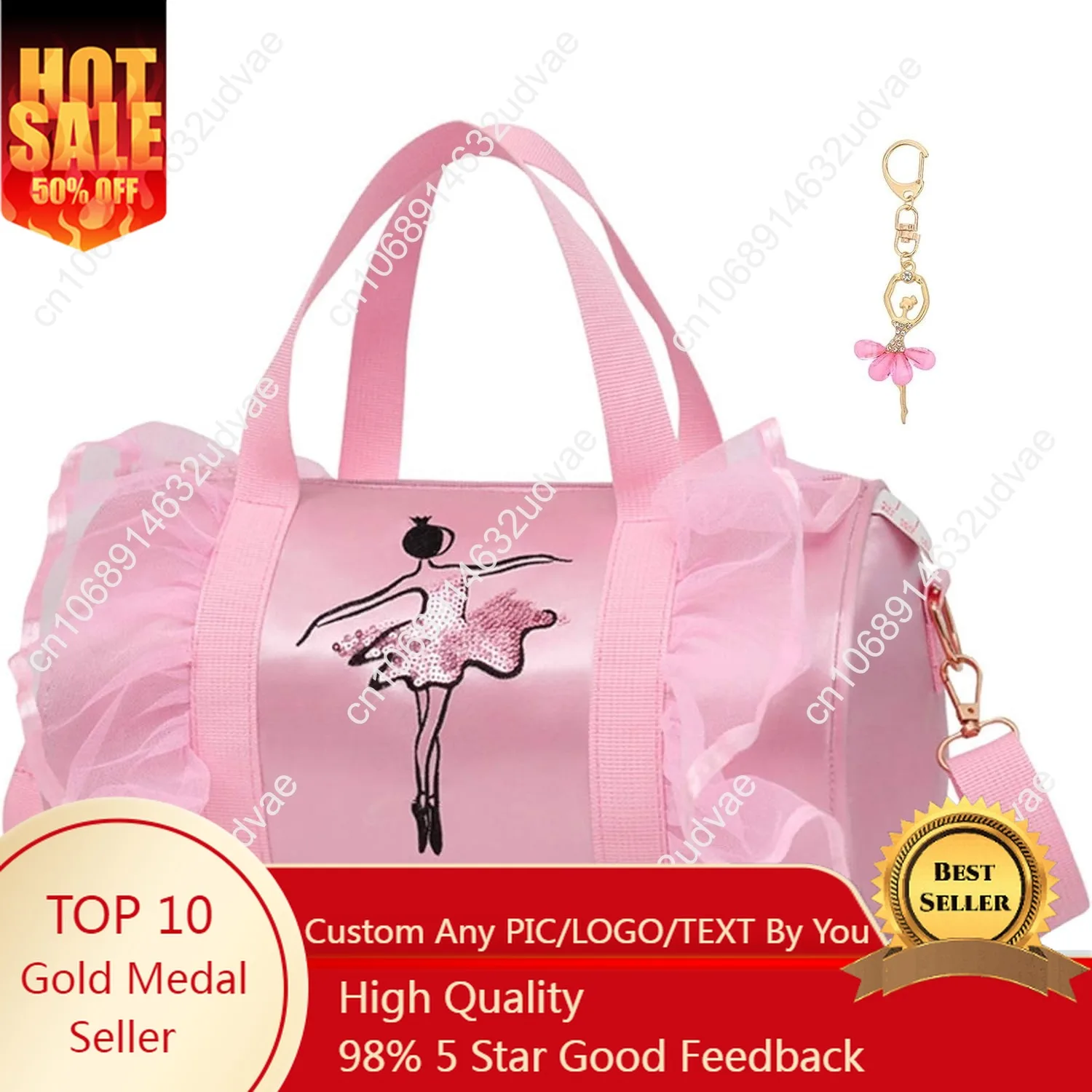 Dorlubel Cute Ballet Dance Bag Gym Travel Duffle Bag for Girls Tutu Dress Bag with Key Chain for Girls (Pink2 of Long Mesh)
Dorlubel Cute Ballet Dance Bag Gym Travel Duffle Bag for Girls Tutu Dress Bag with Key Chain for Girls (Pink2 of Long Mesh)