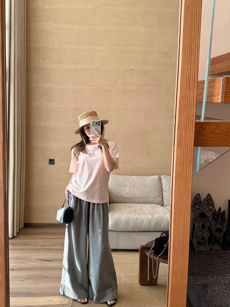 Women's Short Sleeve T-Shirt Digital Decoration Customized Light Pink Cotton Casual Summer New Style Loose Fit round Neck
Women's Short Sleeve T-Shirt Digital Decoration Customized Light Pink Cotton Casual Summer New Style Loose Fit round Neck