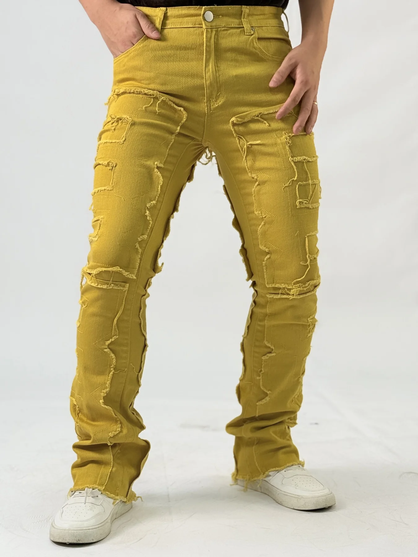 Men's Slim-Fit Flared Jeans | Y2K Color-Block Style with Retro Futuristic Vibes | Multi-Color Options
Men's Slim-Fit Flared Jeans | Y2K Color-Block Style with Retro Futuristic Vibes | Multi-Color Options