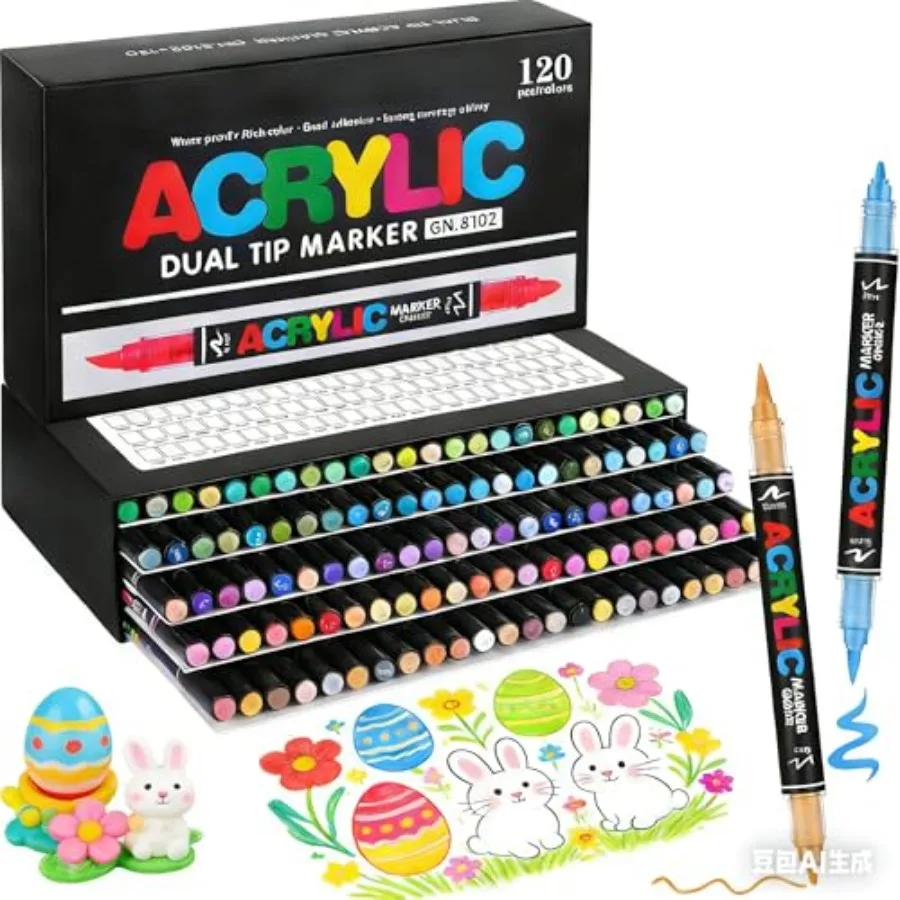 Colors Dual Tip Acrylic Paint Pens 0.5-5MM Brush Tip and 1 MM Fine Tip Acrylic Paint Markers for Stone Glass Canvas Rocks Wood
Colors Dual Tip Acrylic Paint Pens 0.5-5MM Brush Tip and 1 MM Fine Tip Acrylic Paint Markers for Stone Glass Canvas Rocks Wood