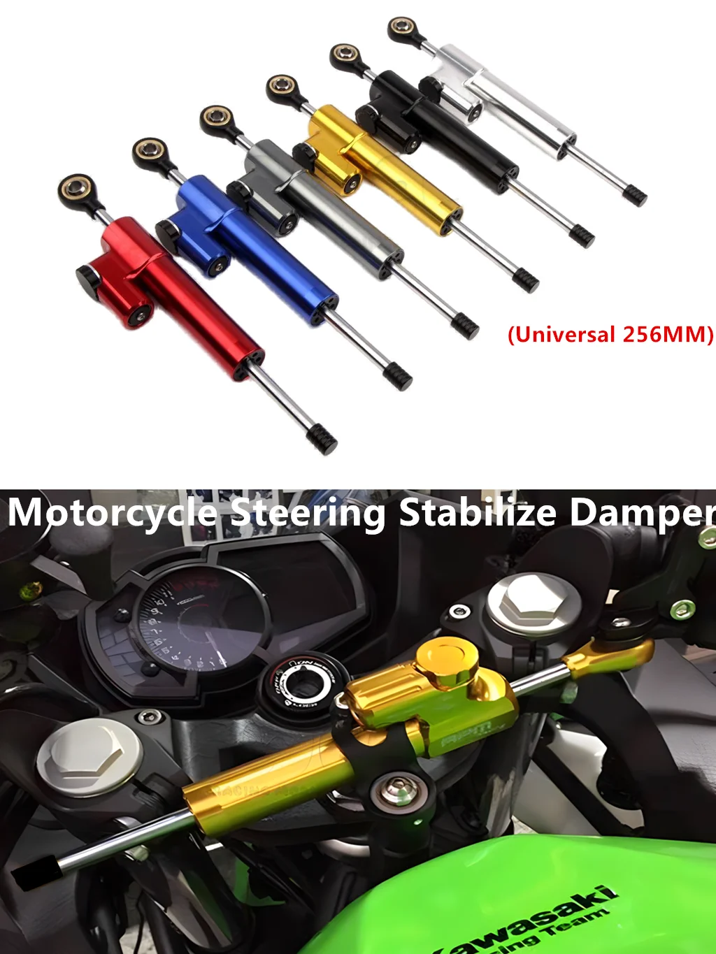 Motorcycle Adjustable Damper Universal Adjustable Damper CNC Aluminium Alloy 256MM Steering Stabilizer For Honda Kawasaki Yamaha
Motorcycle Adjustable Damper Universal Adjustable Damper CNC Aluminium Alloy 256MM Steering Stabilizer For Honda Kawasaki Yamaha