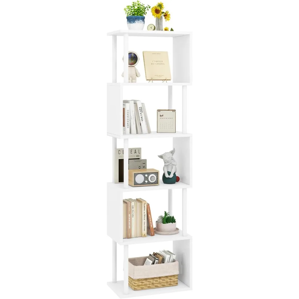 IBUYKE 6-уровневая высокая книжная полка, S-образный геометрический книжный шкаф, деревянные полки для выставки товаров с местом для хранения, современная книжная полка для гостиной-кровати
IBUYKE 6-уровневая высокая книжная полка, S-образный геометрический книжный шкаф, деревянные полки для выставки товаров с местом для хранения, современная книжная полка для гостиной-кровати